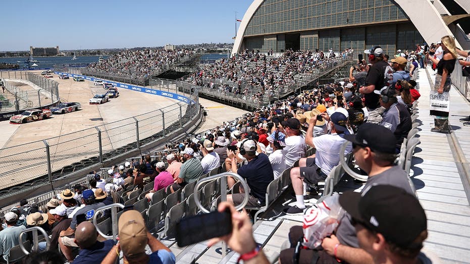 Fan Jumps Fence at NASCAR Race in San Diego