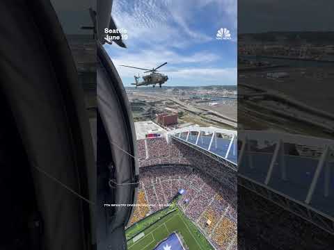 U.S. Army Flyover at U.S.-Australia World Cup Match