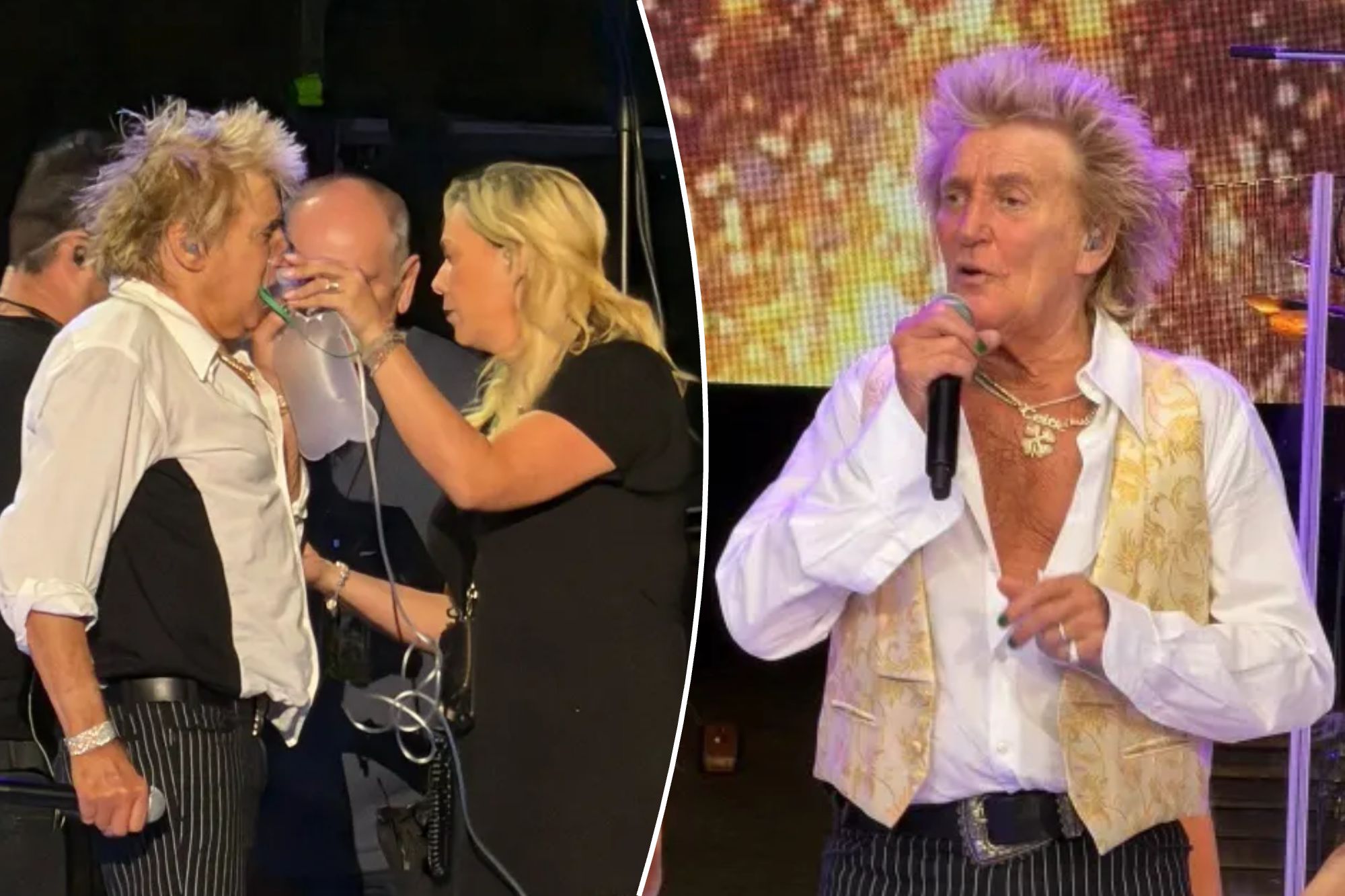 Rod Stewart Stops Concert for Oxygen Tank Use in Utah