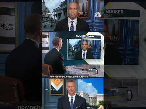 Cory Booker Critiques Trump for Iran Deal Credit