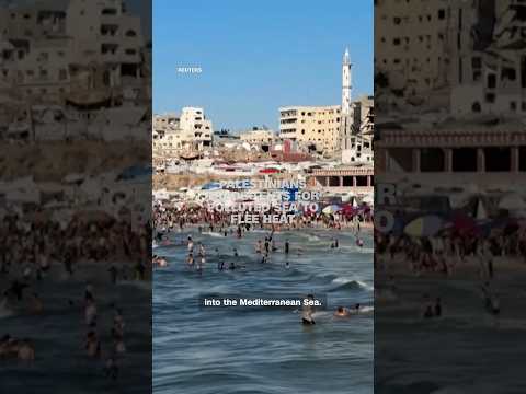 Gaza Residents Flee Heat to Polluted Sea Amid Crisis