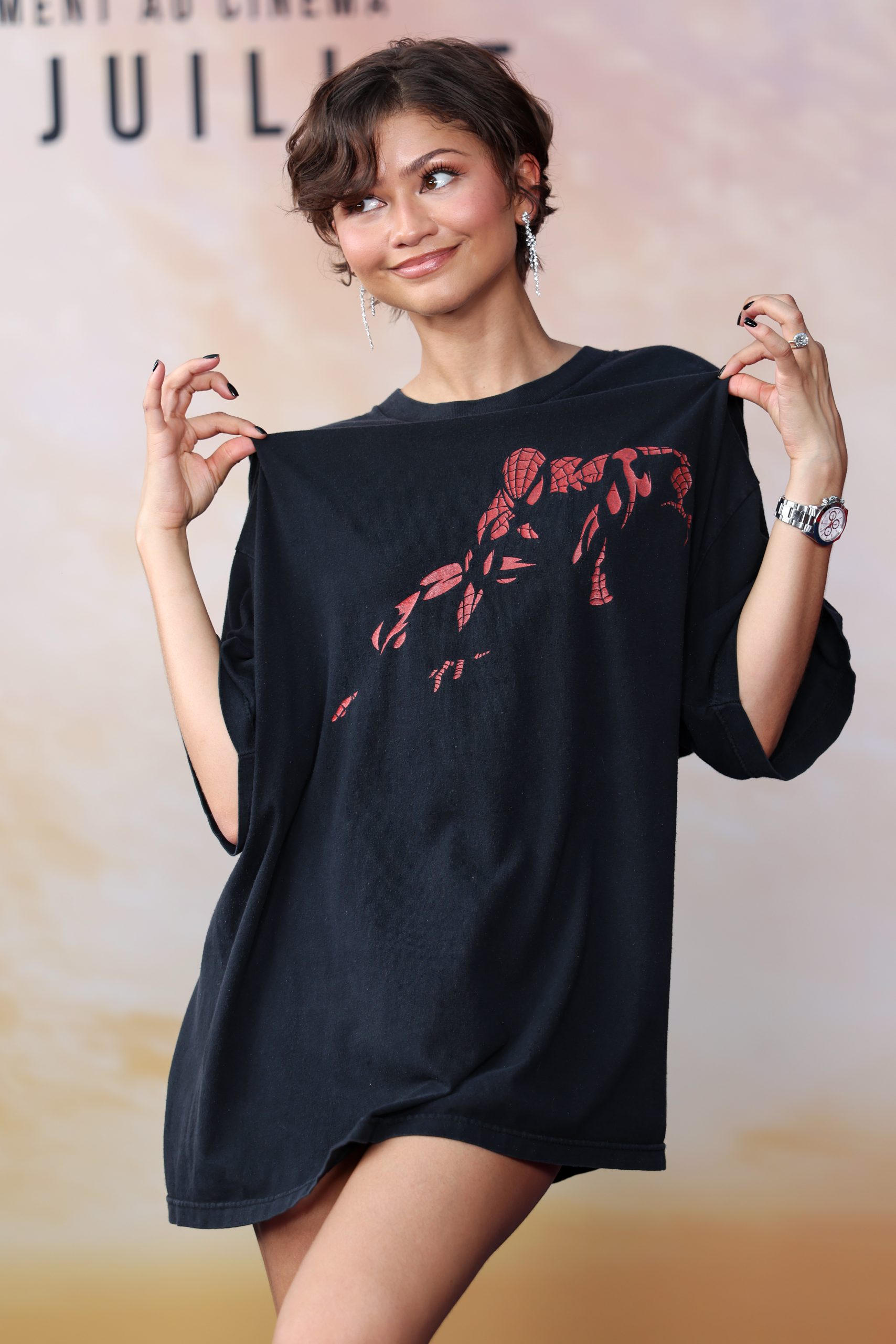 Zendaya Stuns in $35 Spider-Man T-Shirt in Paris