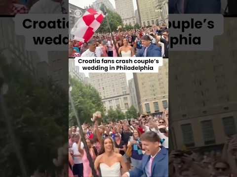 Couple Joyfully Joins Croatian March in Philadelphia