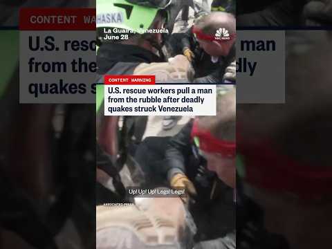 U.S. Rescuers Save Man from Quake Rubble in Venezuela