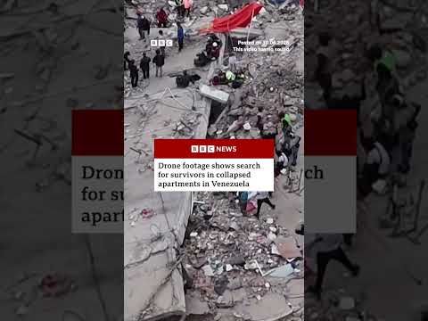 Drone Footage of Rescue Efforts in Venezuela Earthquakes