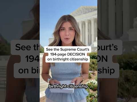 Supreme Court Upholds Birthright Citizenship in Landmark Ruling