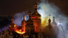 Russian Strikes Kill Nine in Ukraine, Damage Cathedral