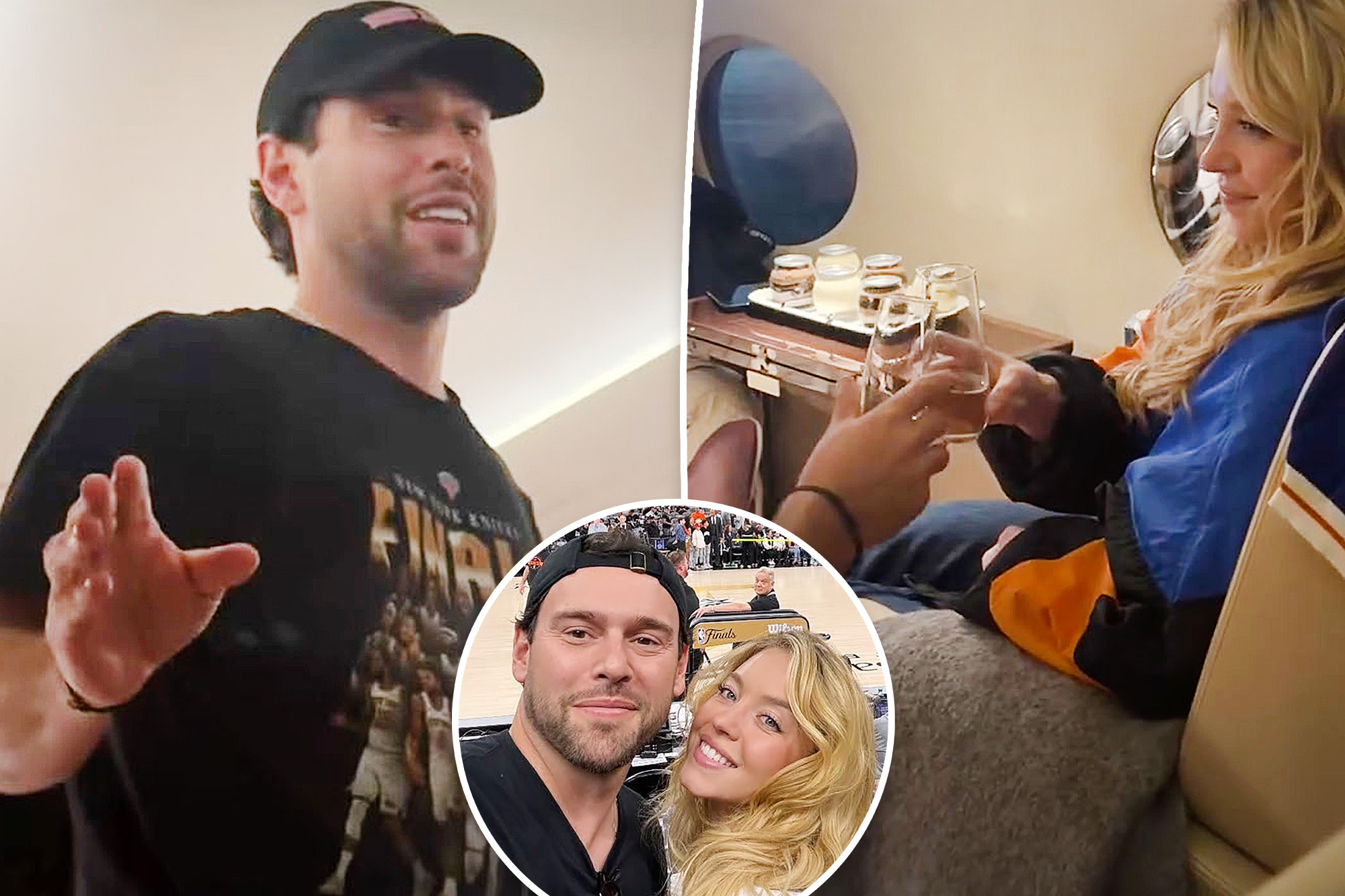 Scooter Braun and Sydney Sweeney’s Knicks Toast