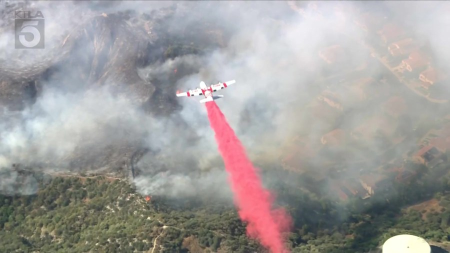Max Fire Near Homes in Stevenson Ranch
