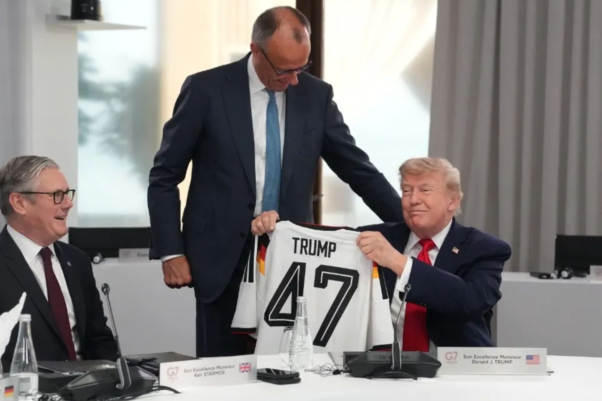 Chancellor Merz Gifts Trump Unique Soccer Jersey