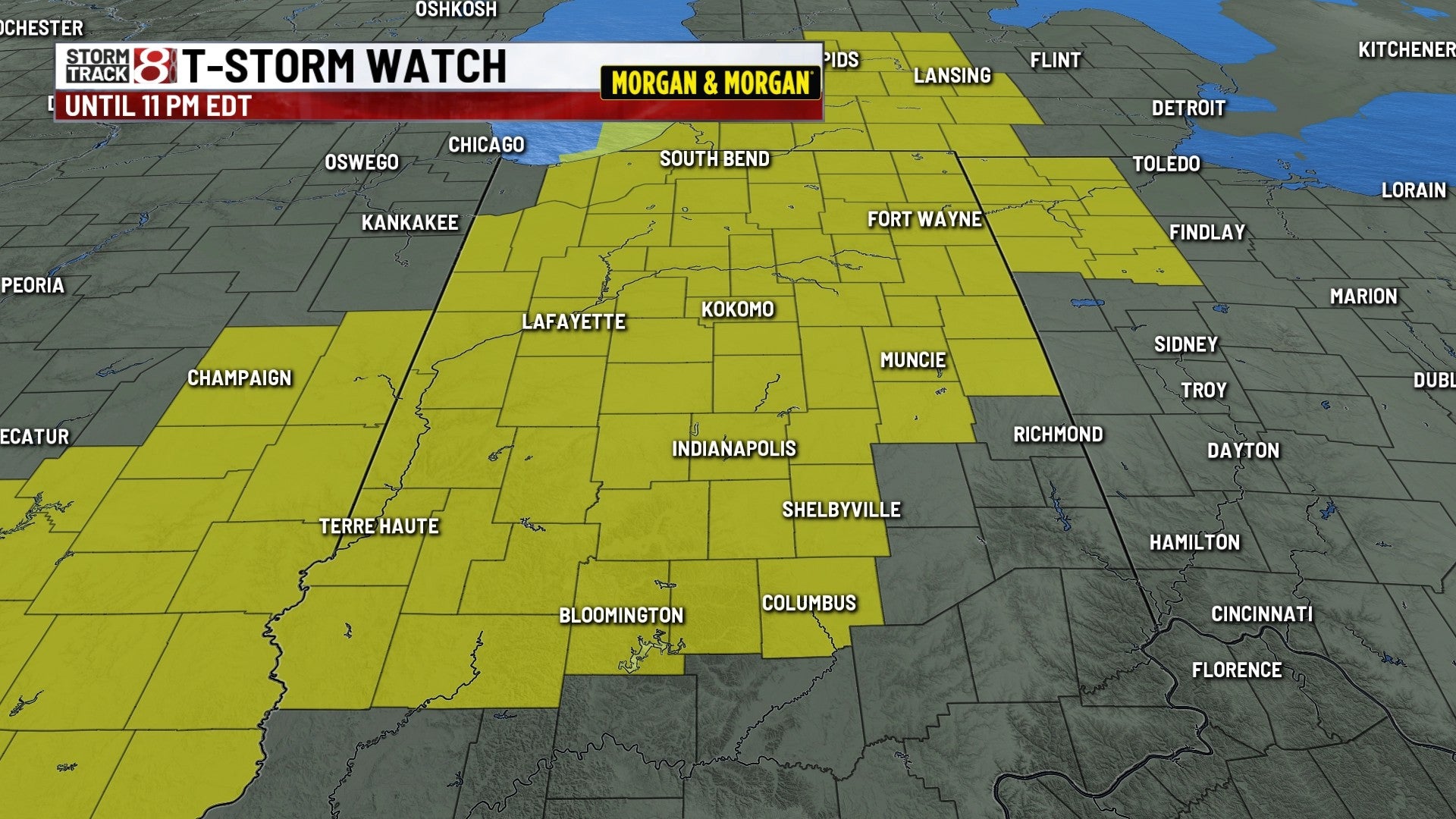Severe Storm Watch for Indiana and Indianapolis Area