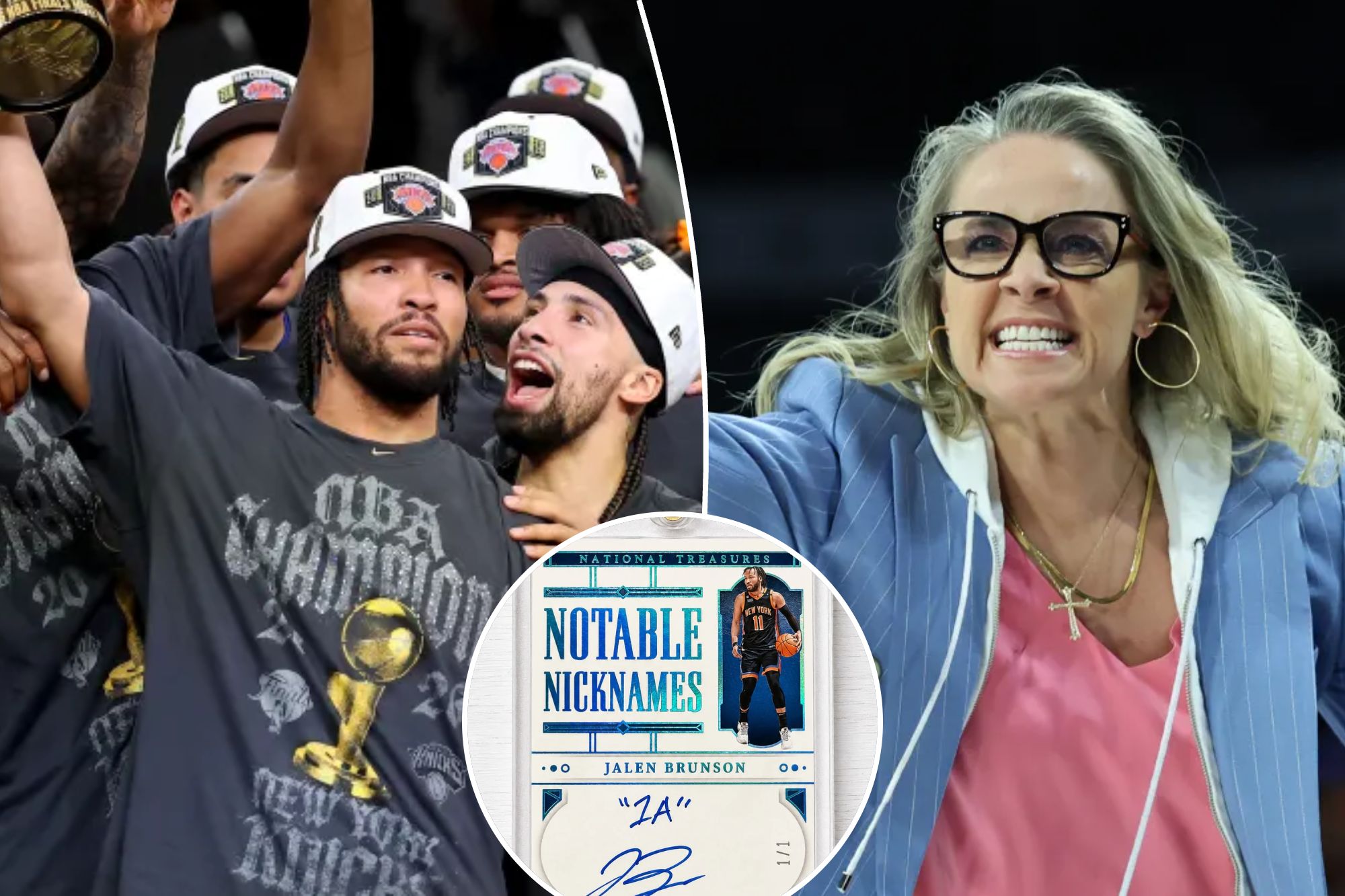 Brunson Responds to Critics with Trading Card After NBA Win