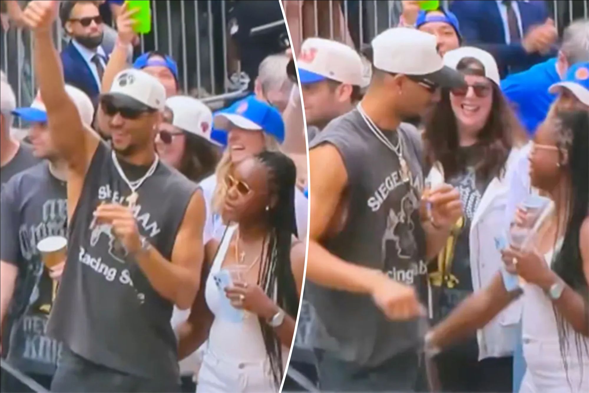 Viral Moment: Josh Hart’s Wife at Knicks Parade