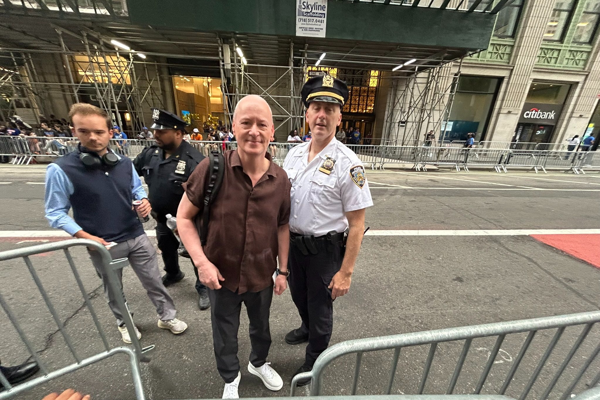 Jim White ‘Flattened’ by Police at Knicks Parade
