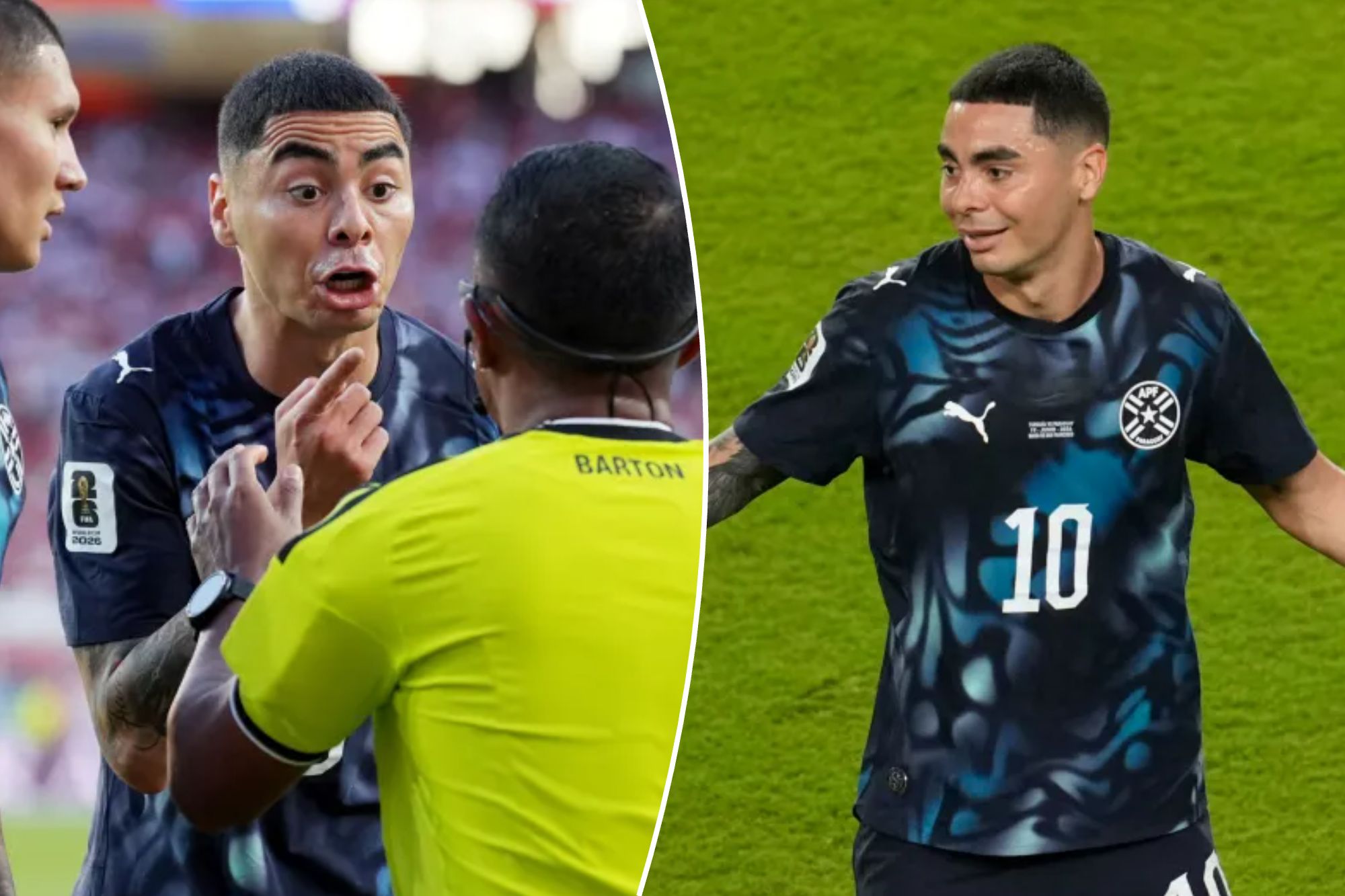 Almiron Makes History with World Cup Red Card