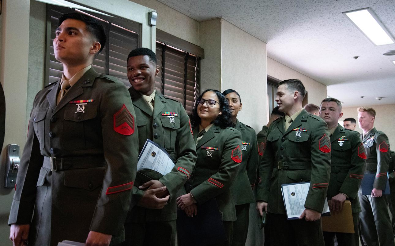 Budget shortfall is training windfall for Marine sergeants at air base in Japan