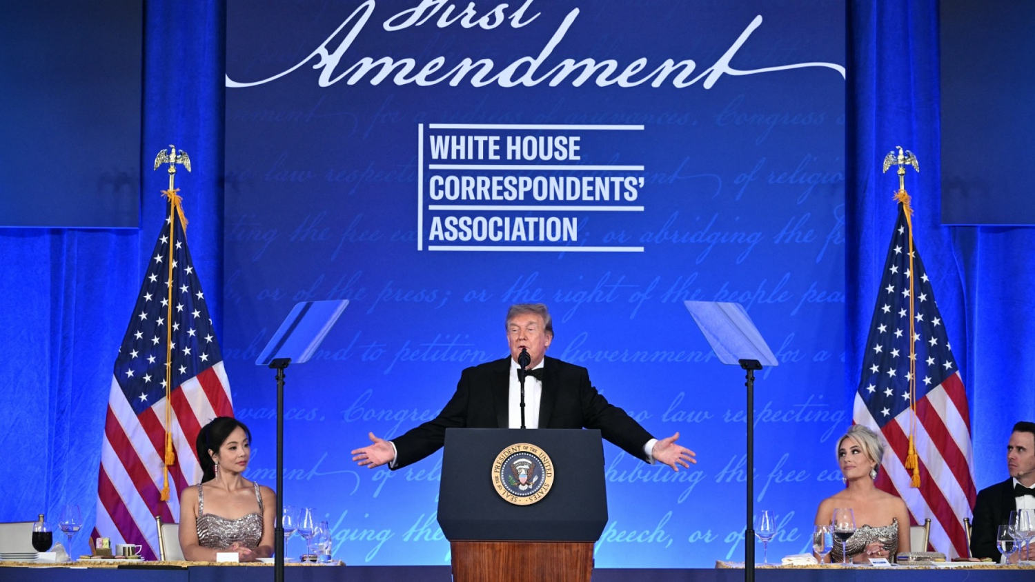 Trump touts his accomplishments and relationship with the press at Correspondents' Dinner