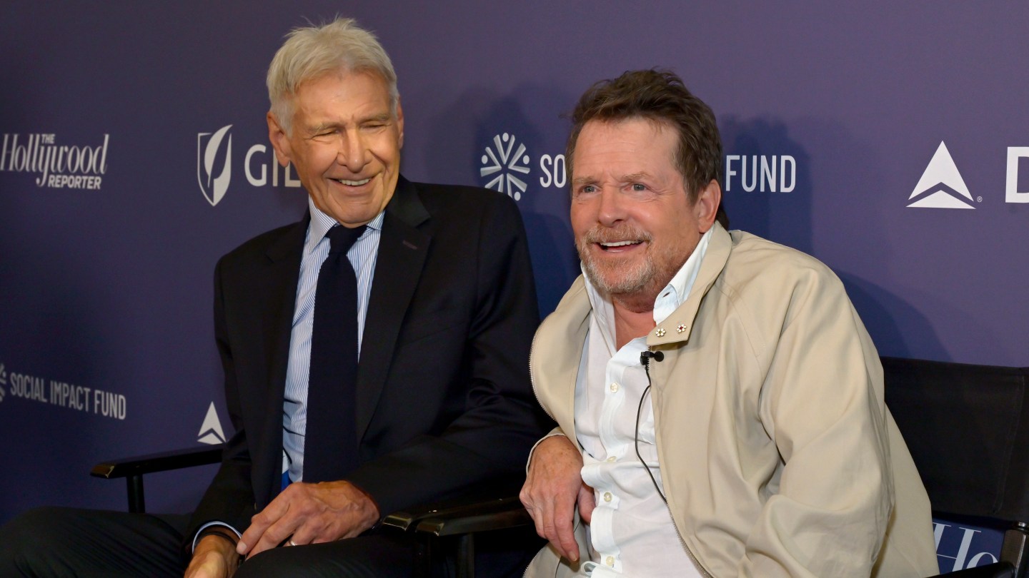 Harrison Ford Celebrates Michael J. Fox as the “Most Stubborn Optimist I Know” at THR’s Social Impact Summit