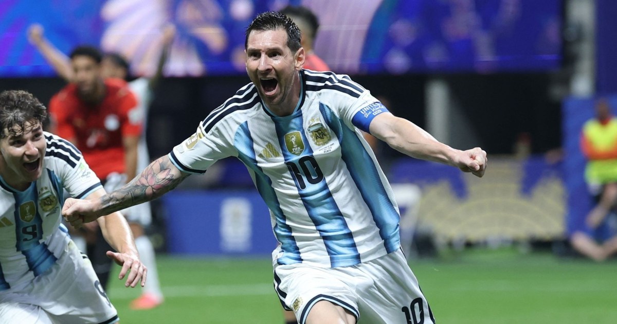 Messi se agranda y marca el 2-2 para Argentina ante Egipto