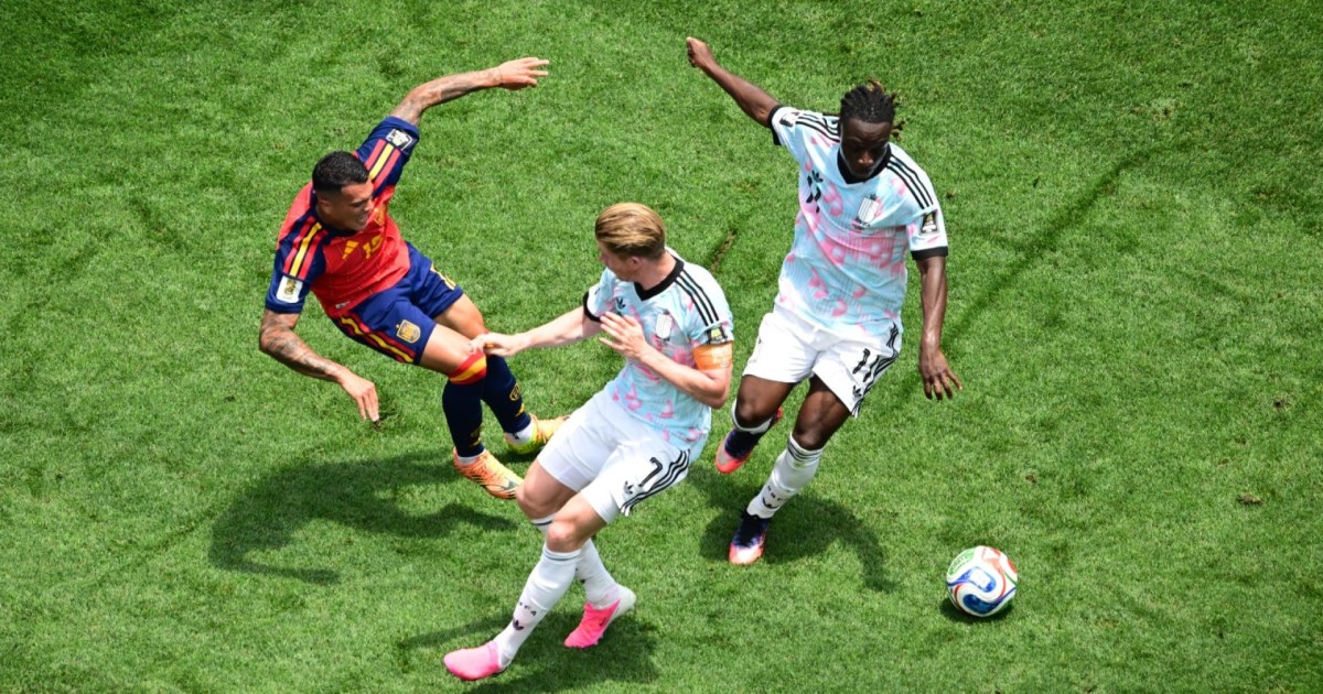 Jugadores belgas vs. España: cámara exclusiva de todas sus acciones