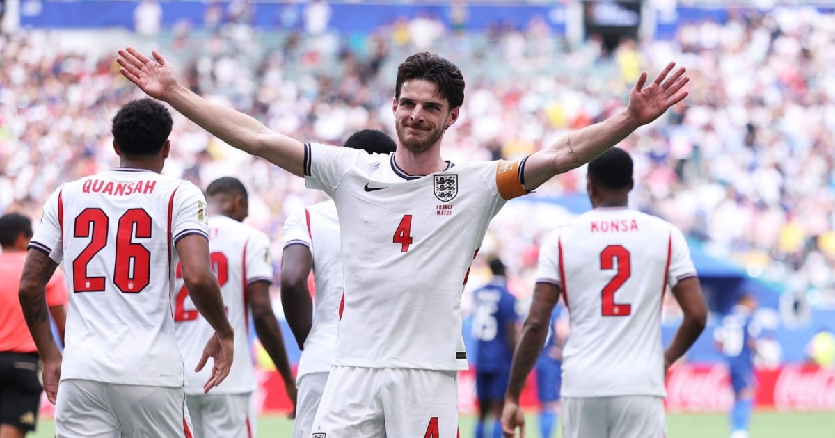 Declan Rice marca un GOLAZO para el 0-1 de Inglaterra sobre Francia