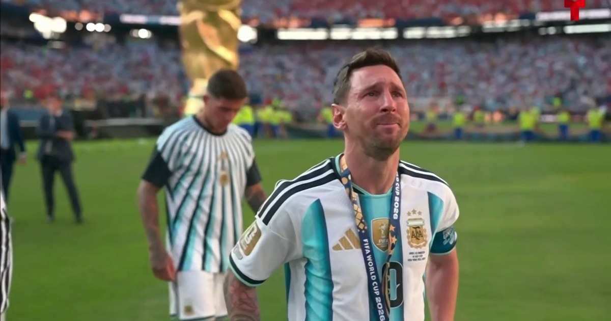 El llanto de Lionel Messi tras perder la final ante España