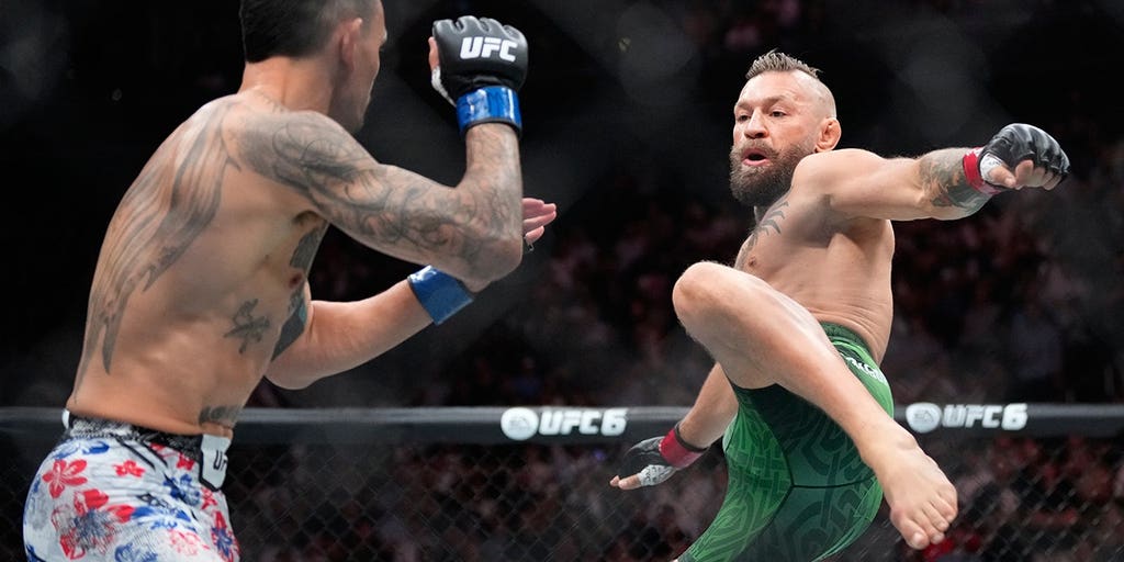 Conor McGregor's long-awaited Octagon return cut short by apparent knee injury seconds into UFC 329