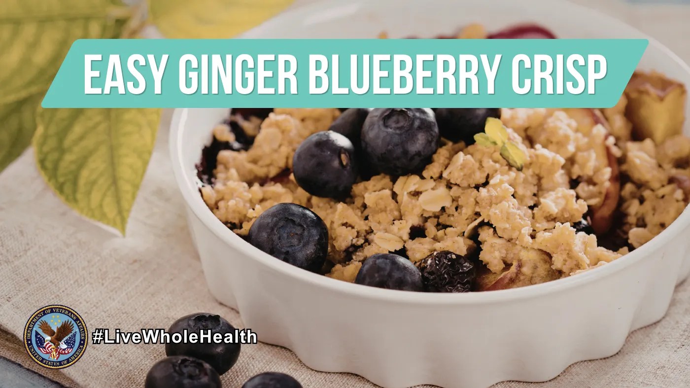 Live Whole Health # 327: Ginger Blueberry Crisp is a taste of summer in every spoonful