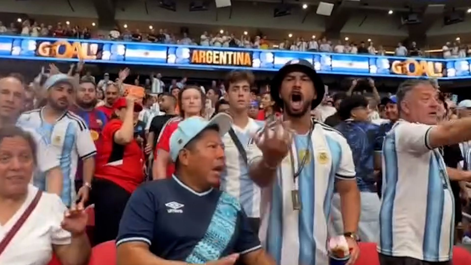 Argentina fans hurl beer at Egypt supporters after final whistle
