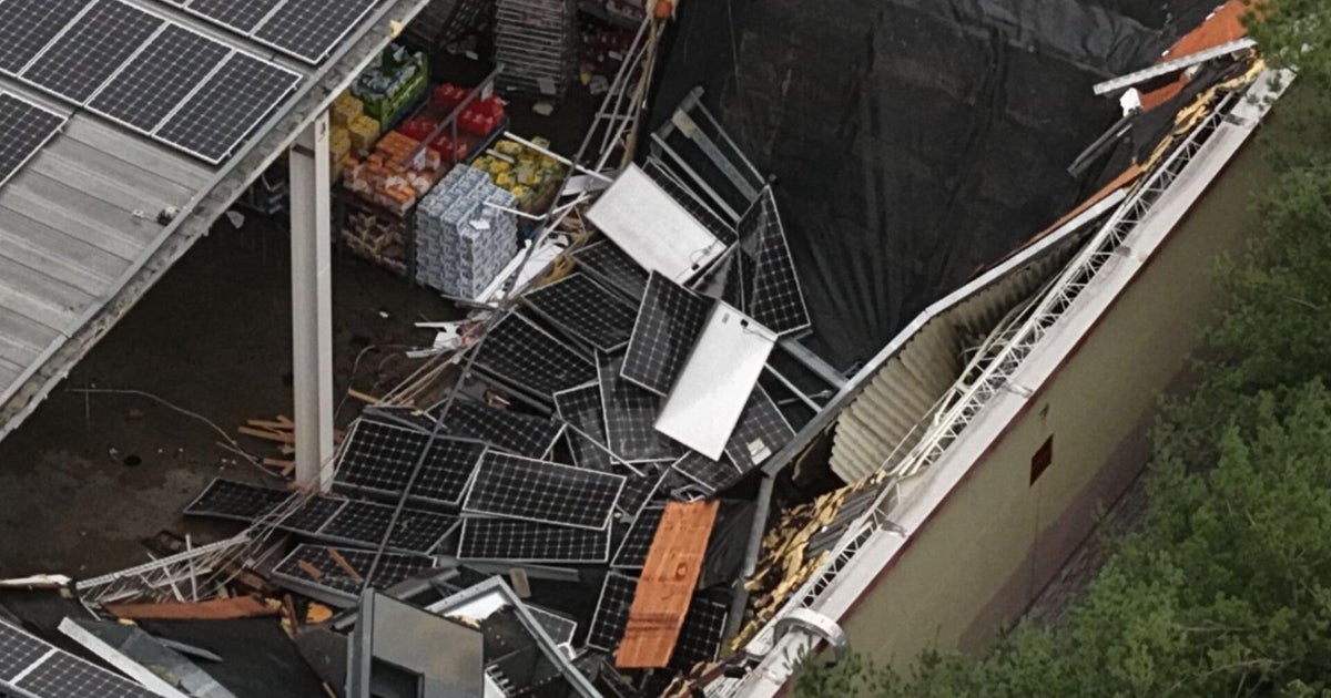 Video shows terrifying moment store roof crashed down as storm drenched New Jersey