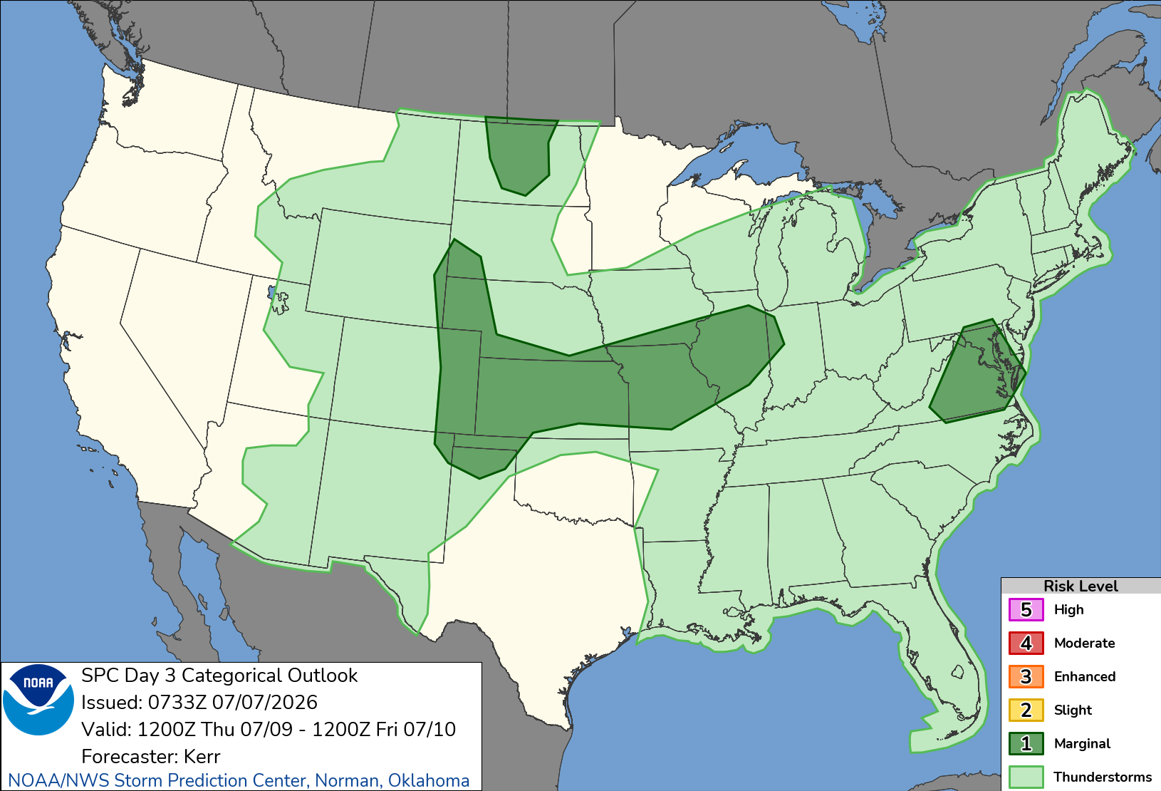 SPC Jul 7, 2026 0730 UTC Day 3 Severe Thunderstorm Outlook
