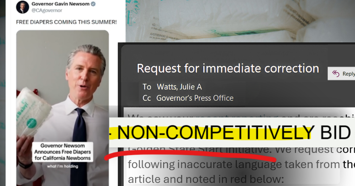 Newsom's office called our diaper contract reporting "demonstrably false." State records show what happened