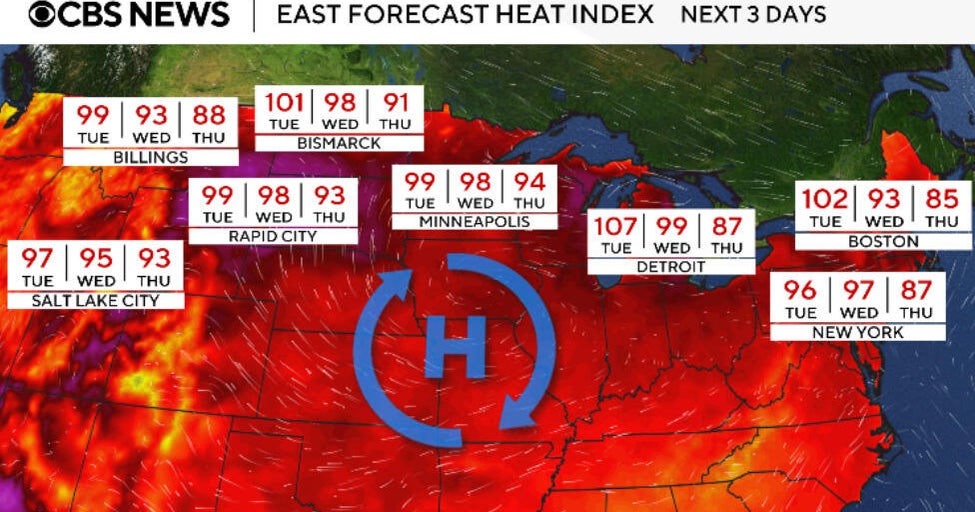 Maps show heat alerts as extreme temperatures threaten millions