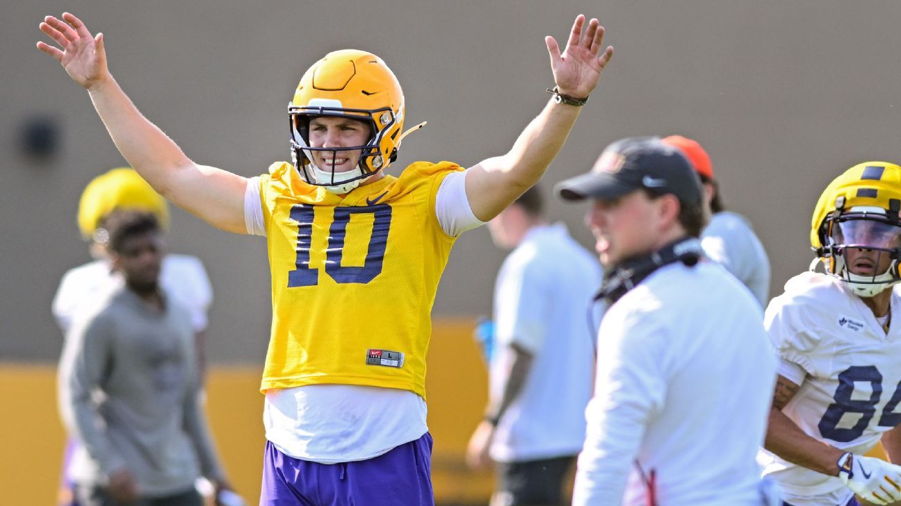 Kiffin focused on QB Leavitt's offensive transitio…