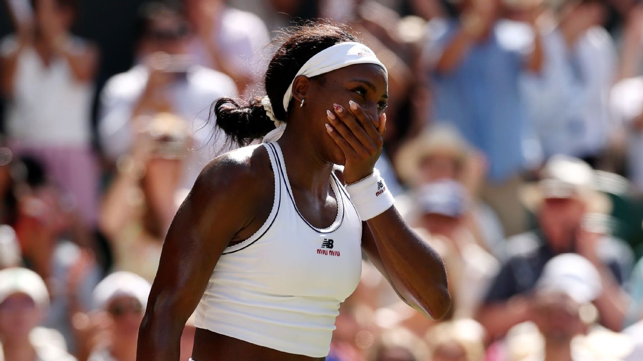 Gauff, 22, reaches her first Wimbledon semifinal