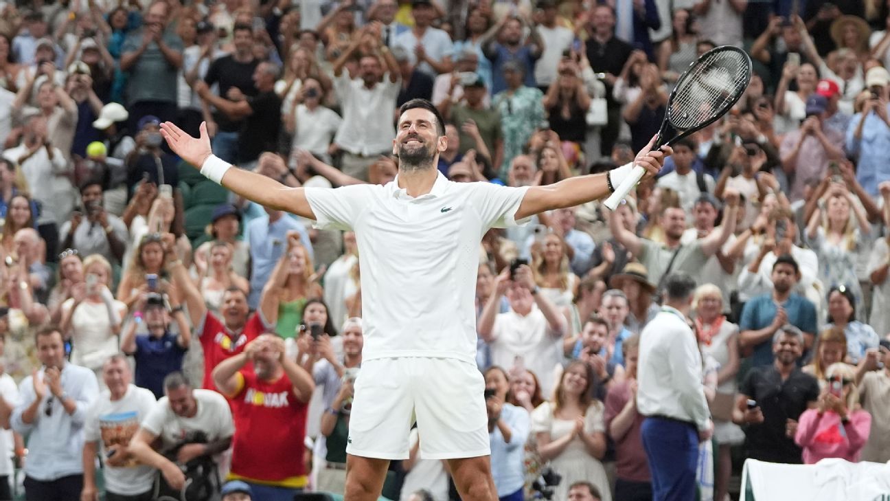 Djokovic outlasts FAA in 5-hour Wimbledon epic