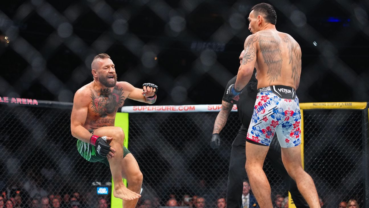 McGregor injures leg on opening kick; fight called…