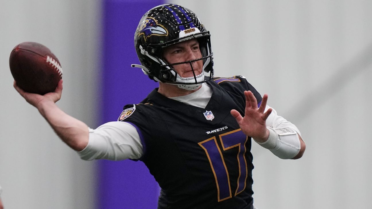 Ravens waive rookie QB Pavia ahead of camp