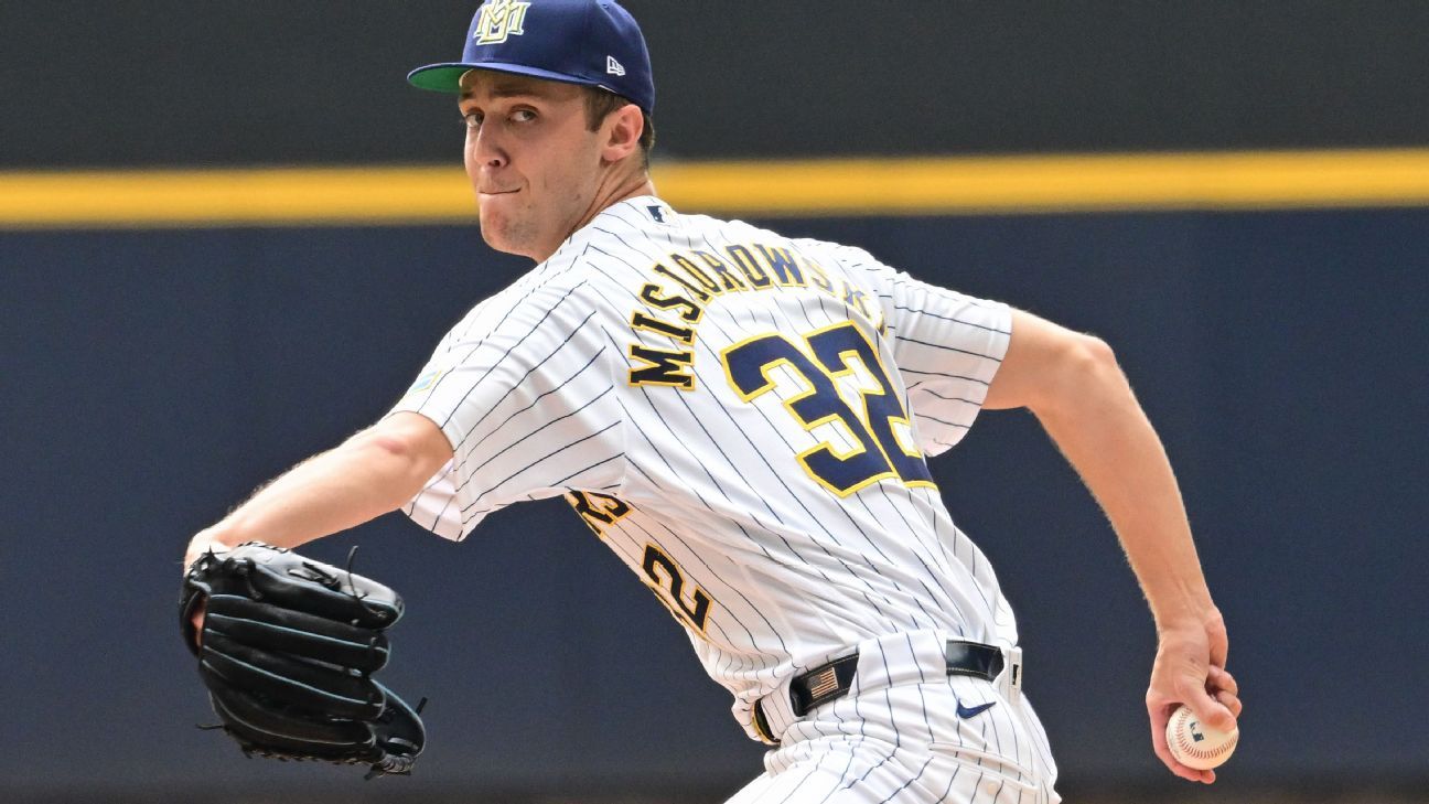 Misiorowski fans 1st 7 Rockies for Brewers record