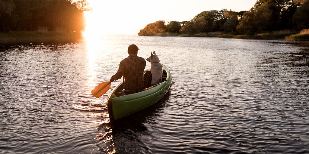 Man who beat rare cancer celebrates by canoeing 2,000 miles with his dog