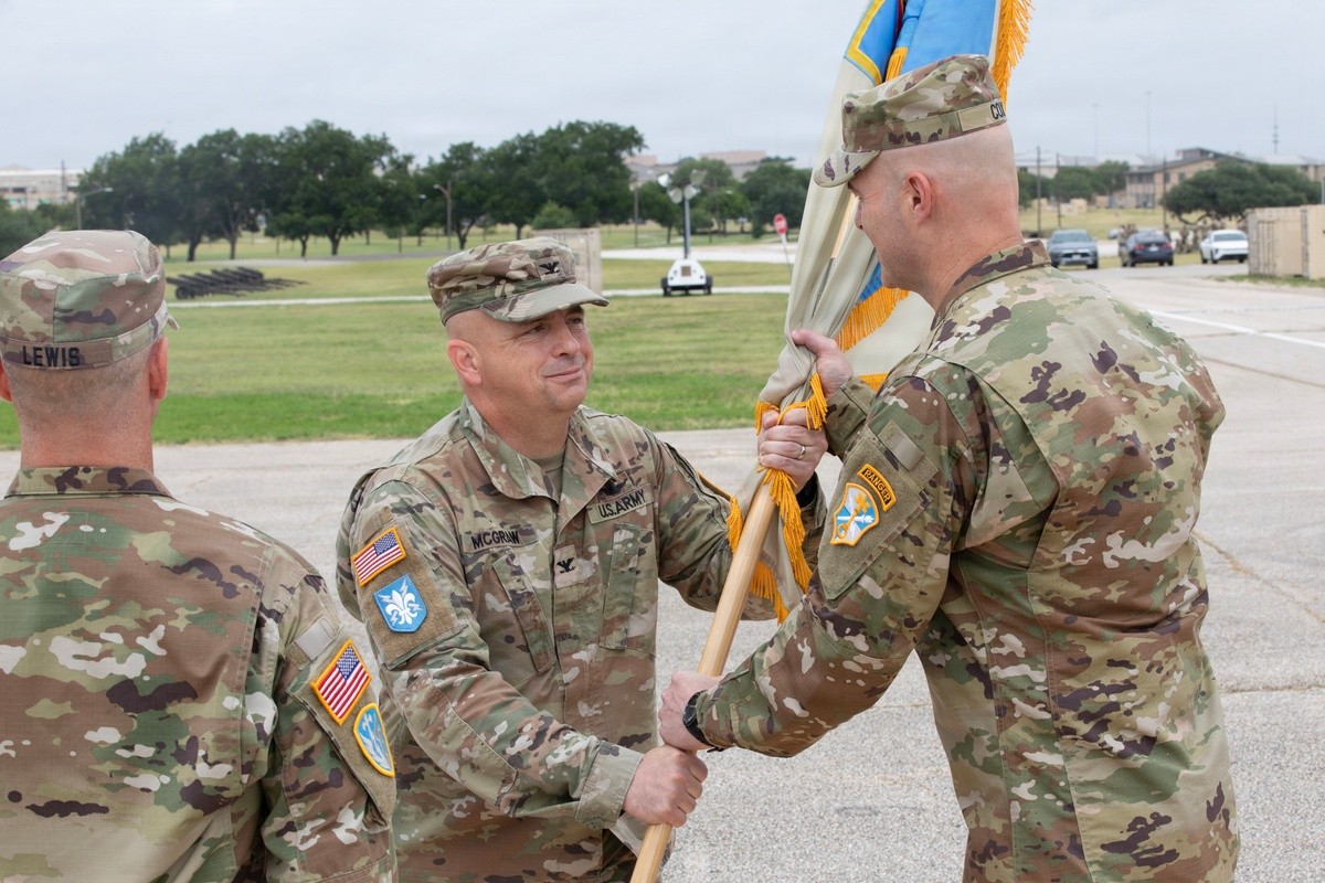 The 116th Military Intelligence Brigade (Aerial Intelligence) Conducts Change of Command at Fort Hood, Texas