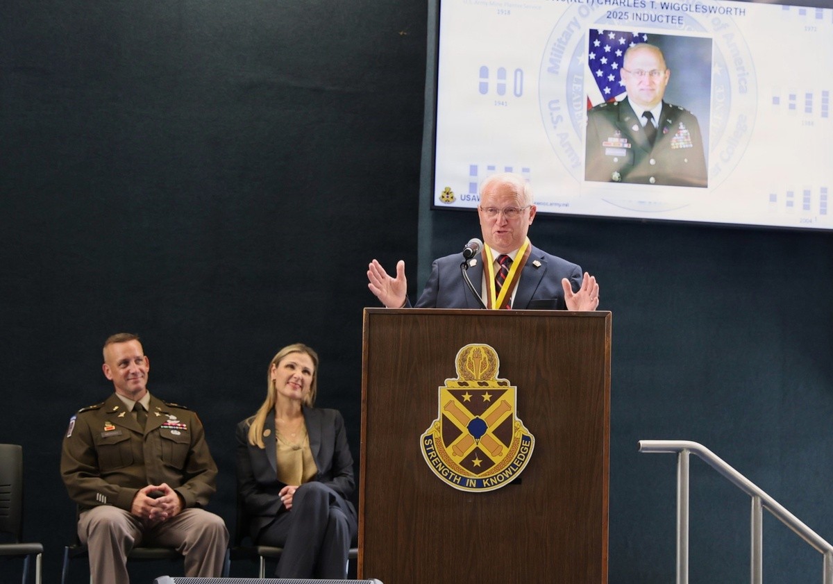 Wigglesworth inducted into Order of Eagle Rising Society at Fort Rucker