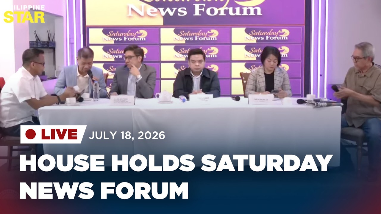 Some members of the House of Representatives hold Saturday News Forum today, July 18, 2026. LIVESTREAM: https://www.youtube.com/watch?v=a4V4hSmiyBA – facebook.com