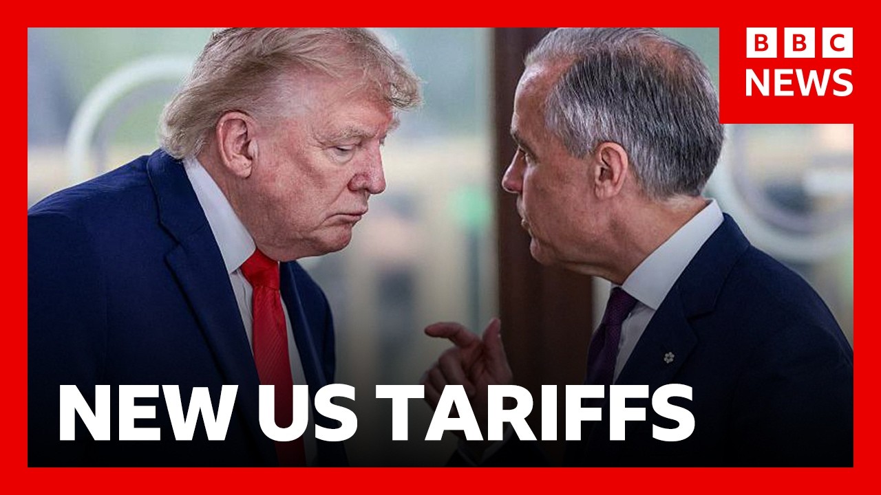 Trump slaps 50% tariffs on Canada and Carney vows to ‘intensify’ trade talks | BBC News