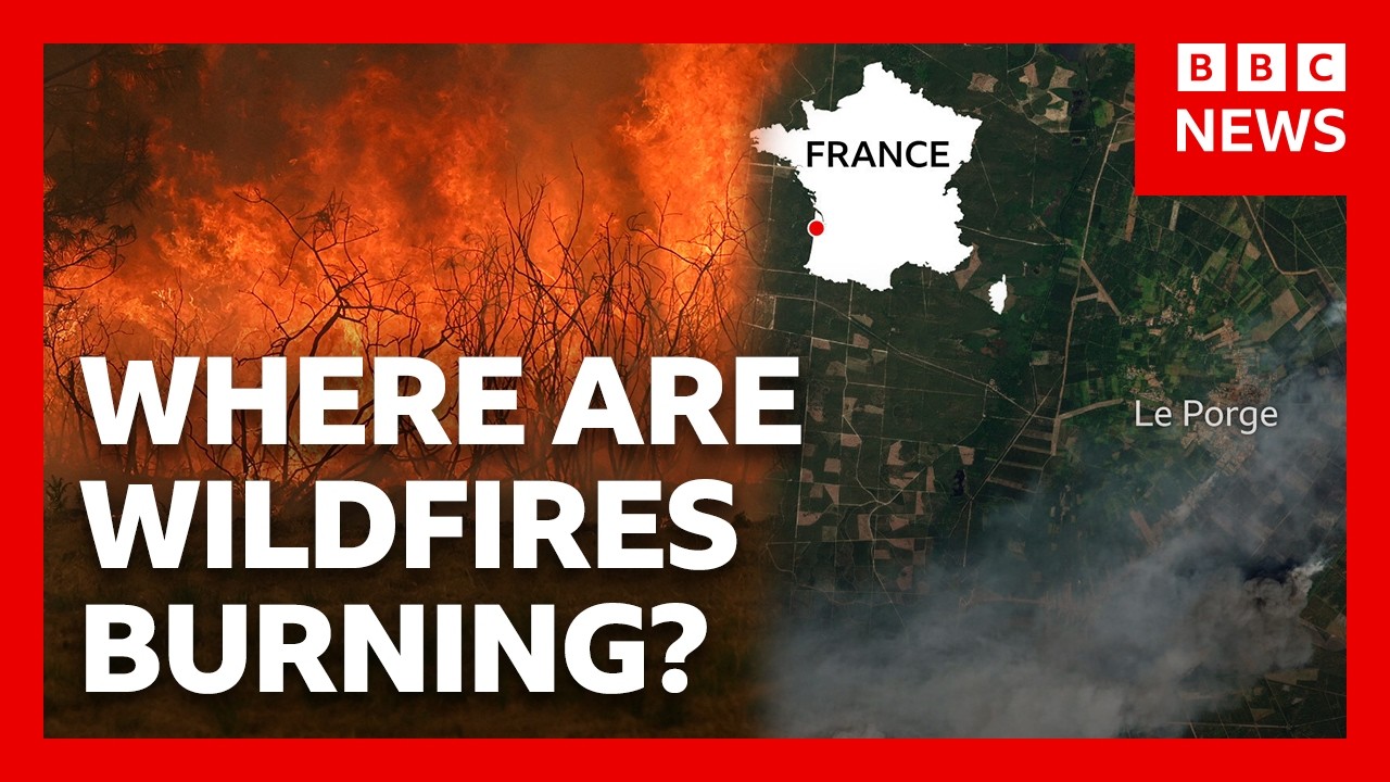 Where are the wildfires in France and Spain – and is it safe to travel? | BBC News