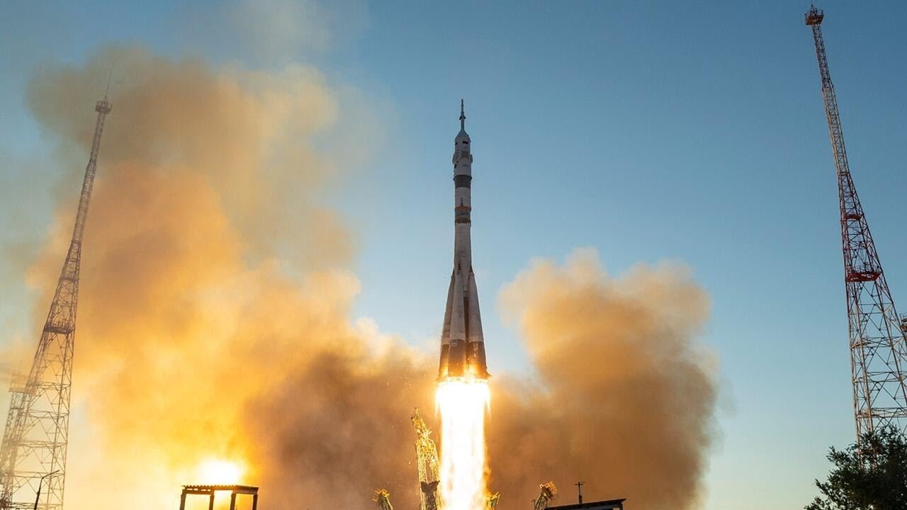 NASA astronaut joins two Russians on trip to International Space Station for 8-month stay