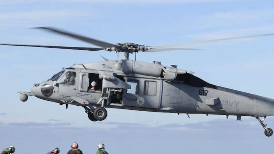 Navy Helicopter Emergency Landing: Crew Member Missing