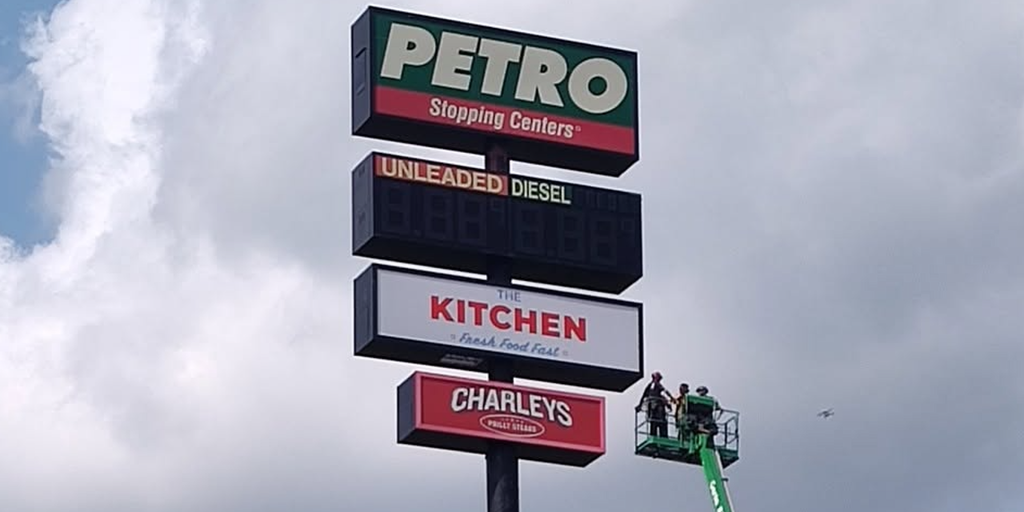 Illinois worker spent over six hours trapped in gas station sign too tall for fire truck ladders to reach