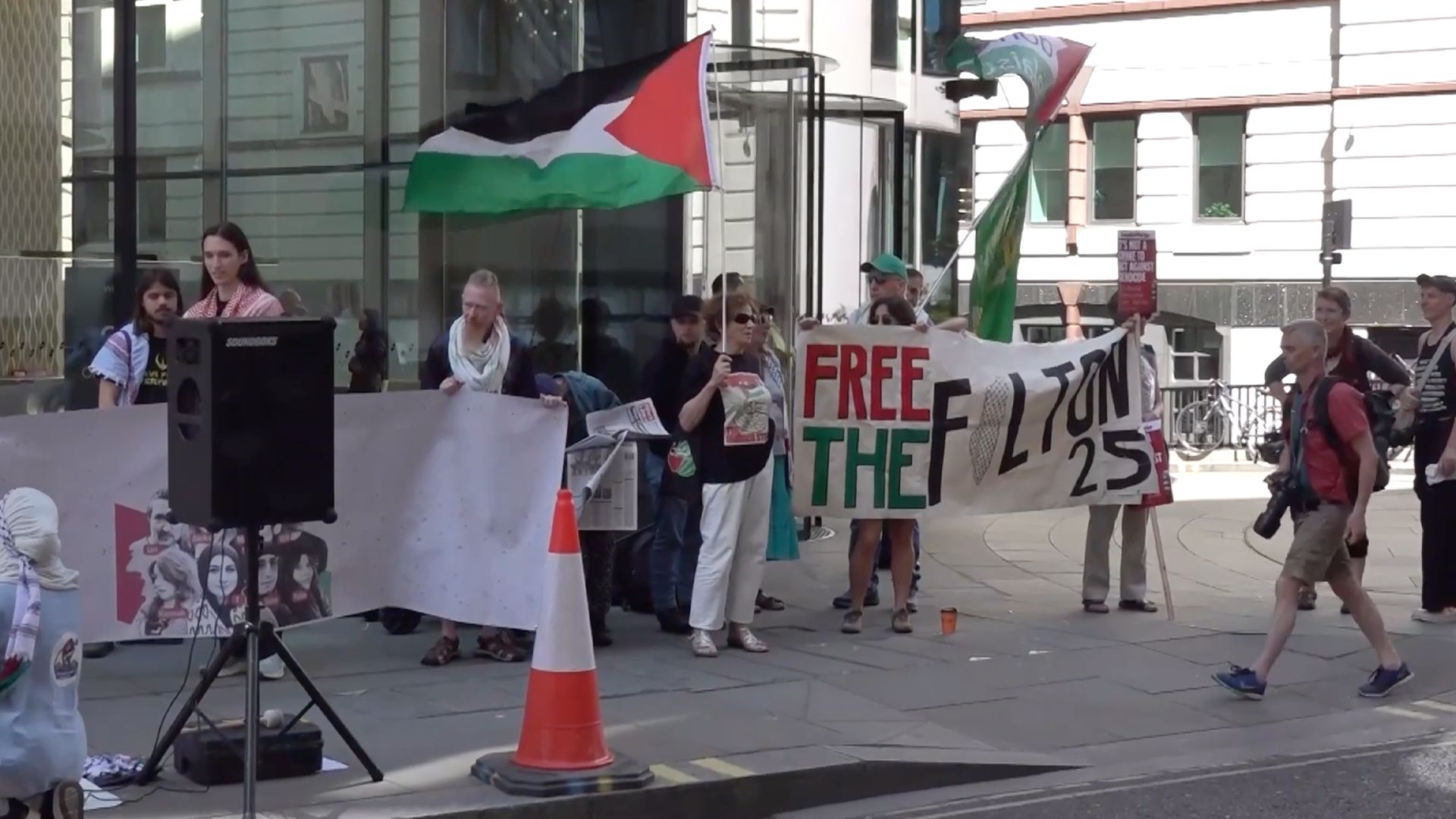 Pro-Palestine protesters rally for ‘Filton 25’ activists at UK court