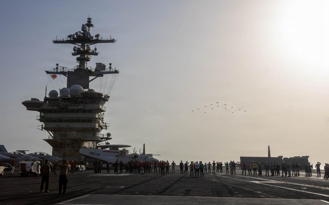 USS Abraham Lincoln departs Mideast after taxing deployment